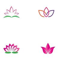 Beauty Vector lotus flowers design logo Template icon