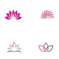 Beauty Vector lotus flowers design logo Template icon