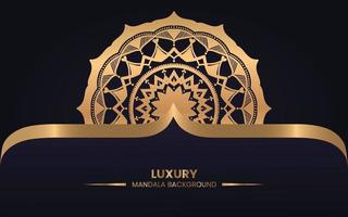 fondo de diseño de mandala decorativo y ornamental de lujo en color dorado vector