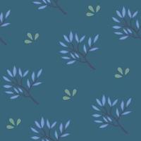 Branches and leaves seamless pattern vector