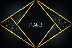 Luxury dark background combine with glitter golden color. Vector Abstrack Background