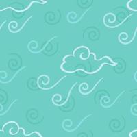 Wind and clouds seamless pattern vector