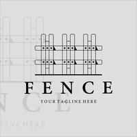 fence line art vector logo  illustration design
