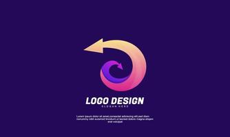 vector de stock inspiración creativa logotipo de flecha moderna para negocios de empresa o edificio vector de diseño colorido de estilo plano
