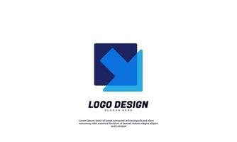 stock vector abstract creative idea brand arrow and rectangle for company or business multicolor design template
