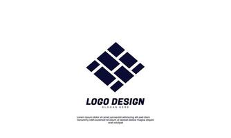 idea creativa abstracta de vector de stock para el edificio de la empresa de logotipo y vector de diseño plano colorido de negocios