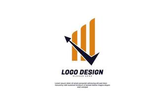 abstract creative logo idea finance for brand identity company corporate or business colorful design template vector