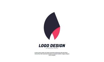 stock abstract creative company idea brandtity logo colorido con diseño plano vector