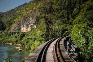 Ferrocarril de Tailandia-Birmania Ferrocarril de la muerte Línea ferroviaria Segunda guerra mundial en Kanchanaburi Tailandia