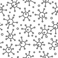 patrón sin fisuras de la epidemia de virus. telón de fondo con ilustración del nuevo fondo coronavirus 2019-ncov. diseño médico ornamental covid-19. textura de mosaico de bacteria abstracta. vector