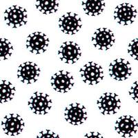 Virus epidemic seamless pattern. Backdrop with illustration of Coronavirus. Ornamental COVID-19 medical design. Abstract bacterium tiled texture vector