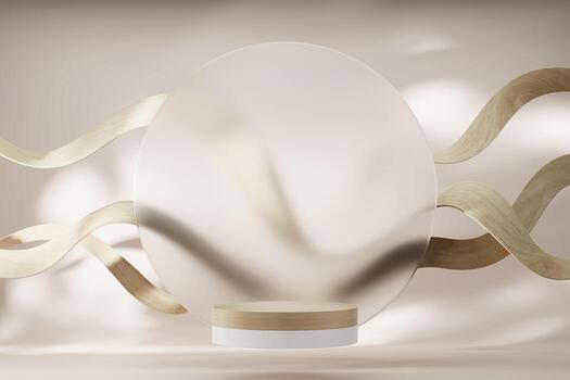 Abstract clean minimal platform podium showcase for product display 3d rendering photo