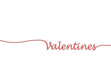 Letras de San Valentín adorno de arte escrito a mano, hermosa plantilla de romance, vector de diseño de tarjeta de felicitación
