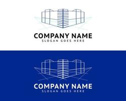 Blueprint, Architecture, Construction Logo Template Design vector