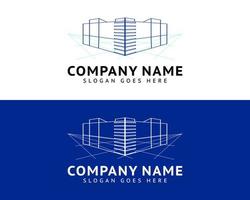 Blueprint, Architecture, Construction Logo Template Design vector