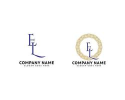 Set of Initial Letter EL Logo Template Design vector