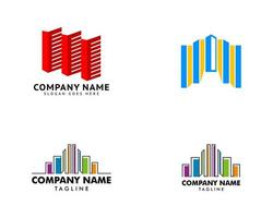 Set of Building Icon Logo Design Element vector