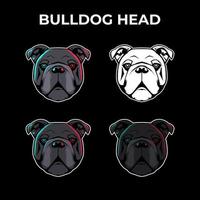 Bulldog Head Vector Collection