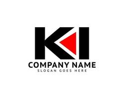 Initial Letter KI Logo Template Design vector