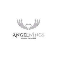 Angel Wings Icon Vector Logo Template Illustration Design