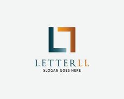 Initial Letter LL Logo Template Design vector
