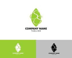 Initial Letter SS Leaf Logo Design Template Element vector