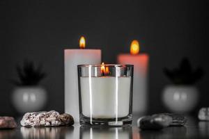 White Candle On Table photo