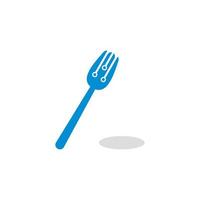 tenedor vector digital, logotipo de comida