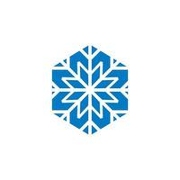 vector de invierno, logotipo de nieve abstracto