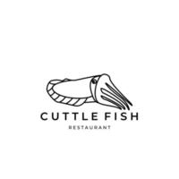 cuttlefish logo line art minimalist vector