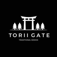 gorii gate traditional design logo minimalist creative vector
