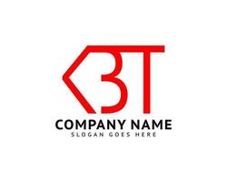 diseño de plantilla de logotipo de letra inicial kbt vector