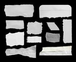 pieces of torn paper texture background with copy space for text photo