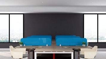 3D Render Realistic Office Workspace Modern Minimalist mockup photo