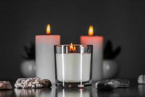 White Candle On Table photo