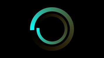 Circle Loading icon loop out animation with dark background video