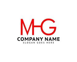 Initial Letter MHG Logo Template Design vector