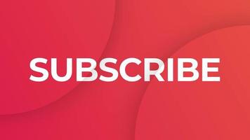 SUBSCRIBE Text Animation for Social Media, 3D Text, Subscribe Button. 4K Video