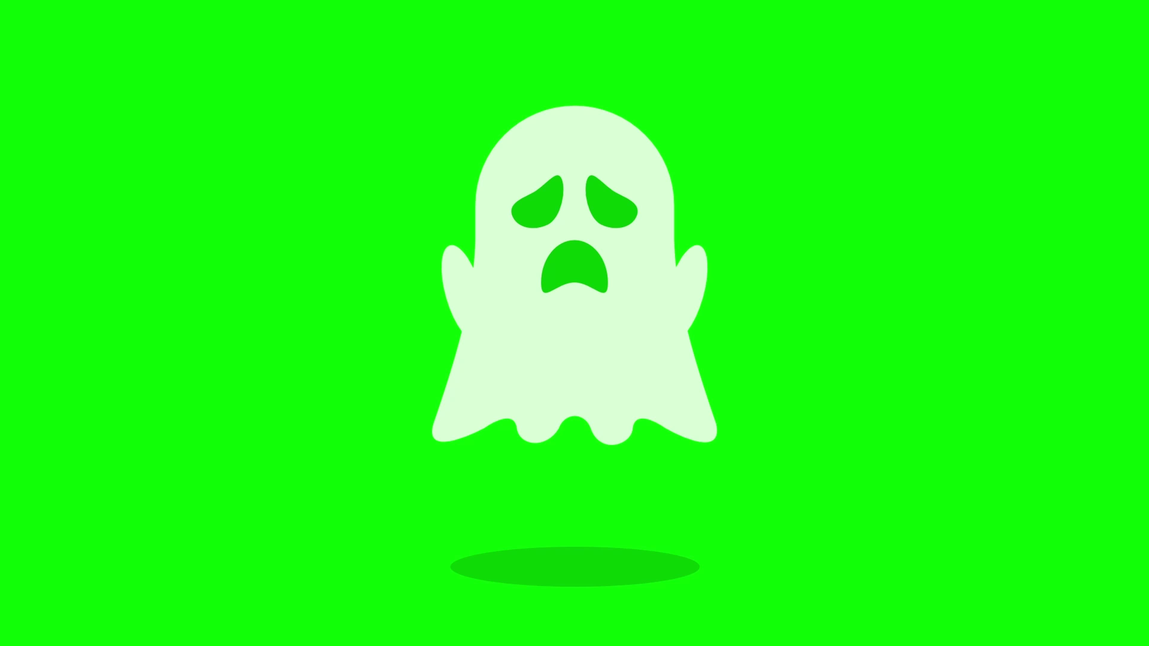 Ghost flying animation. Cute Ghosts floating on Green Background. 4k  footage 5287402 Stock Video at Vecteezy