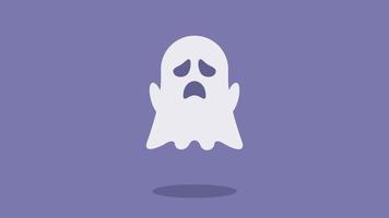Ghost flying animation. Cute Ghosts floating. 4k footage video