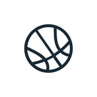 baloncesto, elementos de plantilla de diseño de icono de bola vector