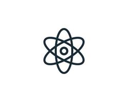 diseño de ilustración de plantilla de logotipo de vector de icono de átomo de química