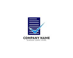 File document check logo design concept template vector