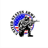 US Army Soldier Icon Vector