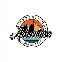 Flat Adventure Vintage Logo Vector