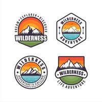 Wilderness adventure design logos collections vector