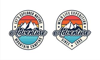logotipo de conjunto de vectores de expedición de aventura