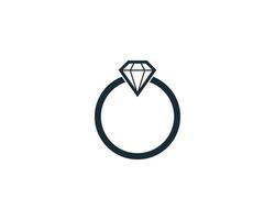 Diamond Ring Icon Vector Logo Template Illustration Design