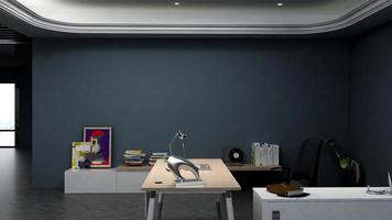 3d render office manager minimalist room photo