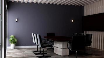 3D render office workspace modern meeting room mockup photo